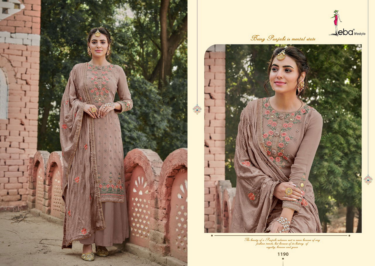 Eba Ashpreet 1 Latest Fancy Festive Wear Heavy Chinon Embroidery With Diamond Color Cotton Designer Salwar Kameez Collection 